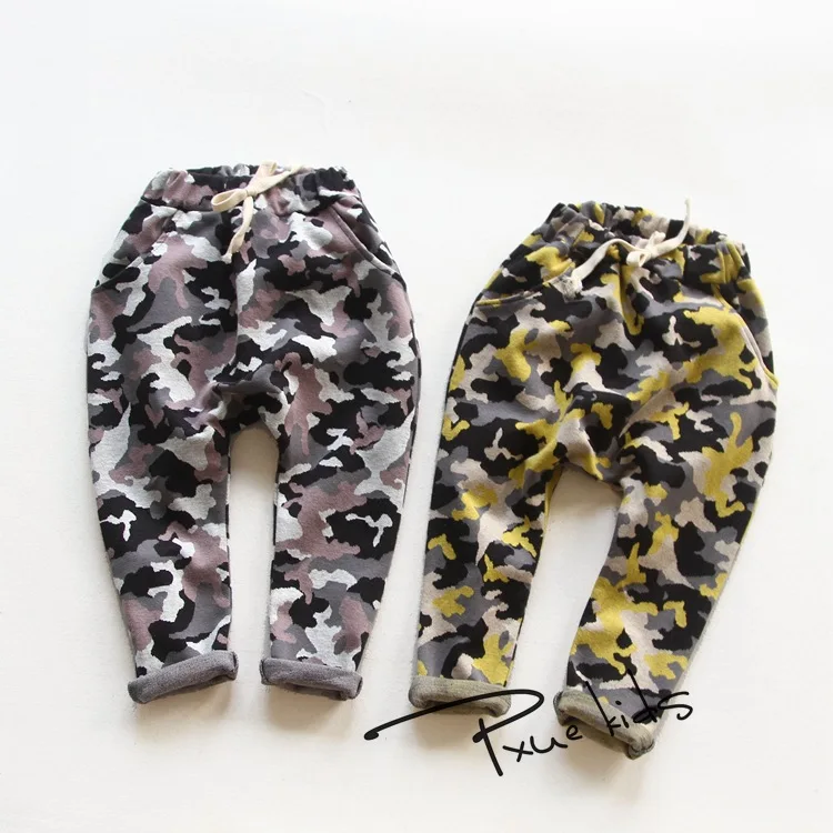 

New Fashion Children's Clothing 2016 Kids Boy Gilrs Camouflage Long PP Harem Pants Children's Sport Camo Cargo Trousers Jchao