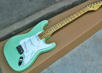 High quality FDST-1023 green color solid body with white pickguard maple fretboard electric guitar, Free shipping
High quality FDST-1023 green color solid body with white pickguard maple fretboard electric guitar, Free shipping