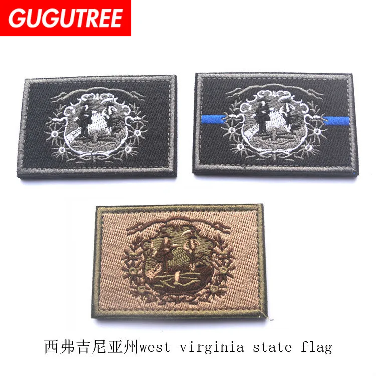 GUGUTREE embroidery HOOK&LOOP west virginia flag Patch tactics state flag patches badges applique patches for clothing AD-393
GUGUTREE embroidery HOOK&LOOP west virginia flag Patch tactics state flag patches badges applique patches for clothing AD-393