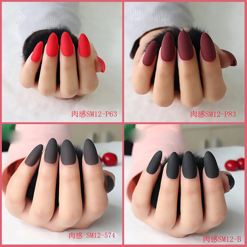 Matte False Nails Popular Designs Glue On 24pcs Long Tip Patch Pure Color Nail Chip Extensions Artificial Nail Art Accessories
Matte False Nails Popular Designs Glue On 24pcs Long Tip Patch Pure Color Nail Chip Extensions Artificial Nail Art Accessories