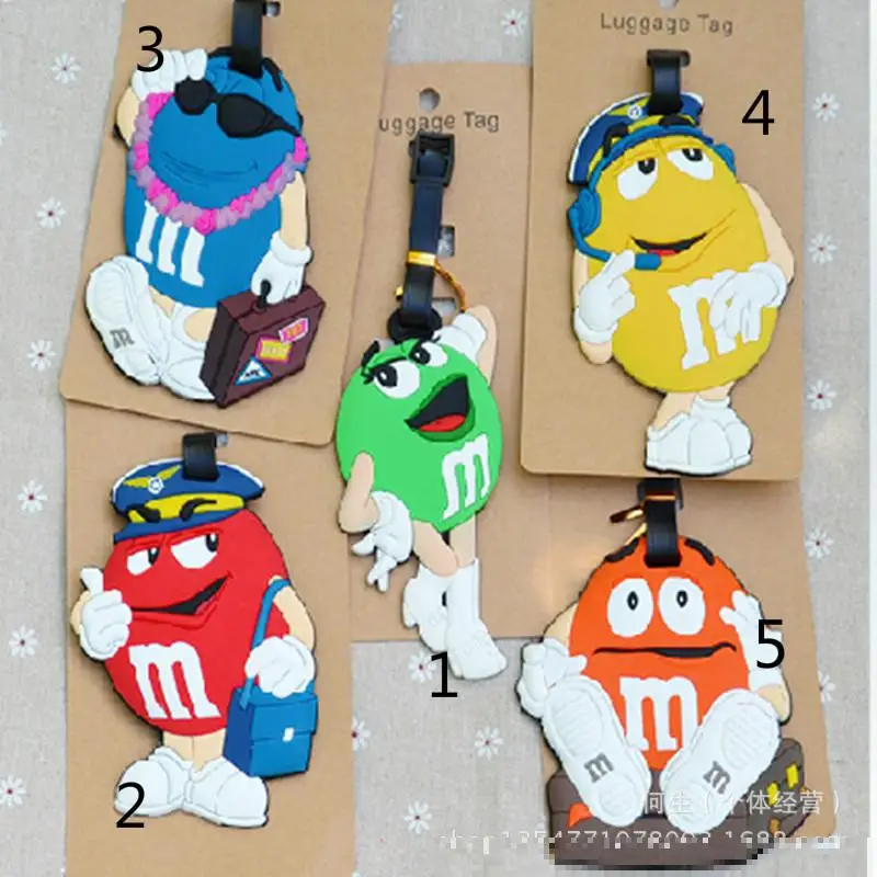 Creative M Bean and M bean chocolate Luggage Tag 5Pcs Kawaii gift Children's favorite color gift toy
Creative M Bean and M bean chocolate Luggage Tag 5Pcs Kawaii gift Children's favorite color gift toy