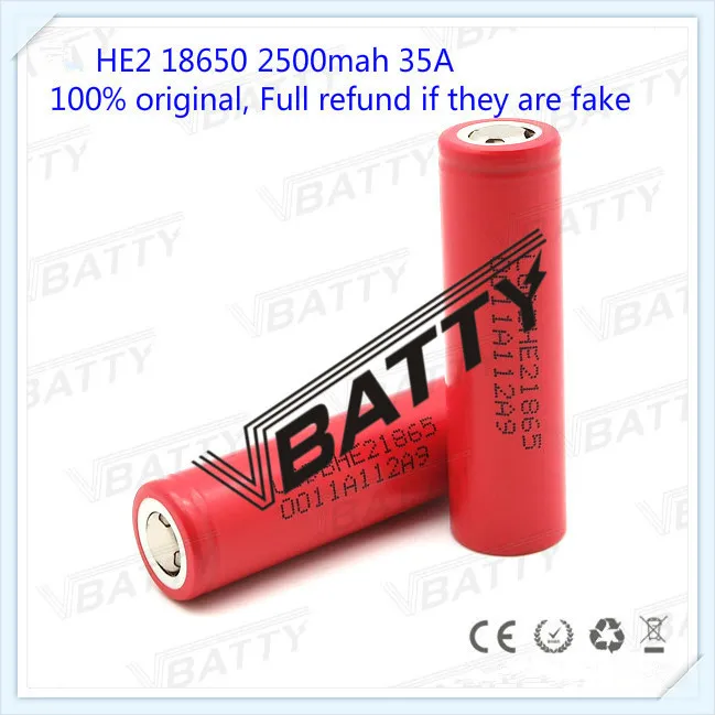 lg he2 2500mah 35amp e-cig mod replacement battery cell genuine with flat top(1 pc)
lg he2 2500mah 35amp e-cig mod replacement battery cell genuine with flat top(1 pc)