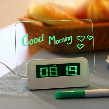 Digital Alarm Clock LED Despertador Fluorescent With Message Board Multifunction Luminous Table Clock Gift Can Write and draw
Digital Alarm Clock LED Despertador Fluorescent With Message Board Multifunction Luminous Table Clock Gift Can Write and draw