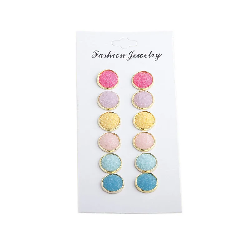 Multi Assort Colors 12mm Druzy Stud Earrings Faux Resin Crystal Button Drusy Earrings Jewelry For Lady Simple and Trendy Style
Multi Assort Colors 12mm Druzy Stud Earrings Faux Resin Crystal Button Drusy Earrings Jewelry For Lady Simple and Trendy Style