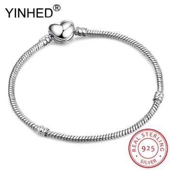 Lose Money Sale! YINHED Original Handmade DIY Jewelry 925 Sterling Silver Snake Chain Bracelet Heart Clasp Making Gift ZB035
Lose Money Sale! YINHED Original Handmade DIY Jewelry 925 Sterling Silver Snake Chain Bracelet Heart Clasp Making Gift ZB035