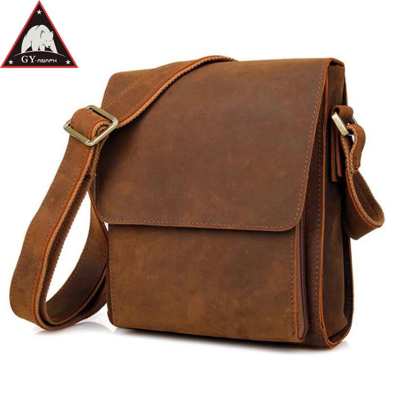 Anaph Men's Genuine Leather Shoulder Bag Craze Horse Crossbody Messenger Bags Casual Cowhide Small Flaps In Brown
Anaph Men's Genuine Leather Shoulder Bag Craze Horse Crossbody Messenger Bags Casual Cowhide Small Flaps In Brown