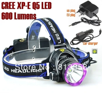 

AloneFire HP81 cree led headlight Cree XP-E Q5 LED 600LM Energy saving cree led Headlamp light for +AC Charger/Car charger