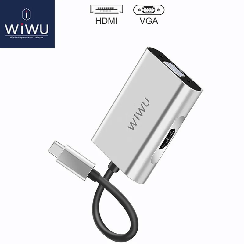 WIWU Type-c to HDMI VGA Adapter USB C for MacBook Pro 4K HDMI Thunderbolt 3 for Samsung Huawei Type-c to VGA Adapter 
WIWU Type-c to HDMI VGA Adapter USB C for MacBook Pro 4K HDMI Thunderbolt 3 for Samsung Huawei Type-c to VGA Adapter