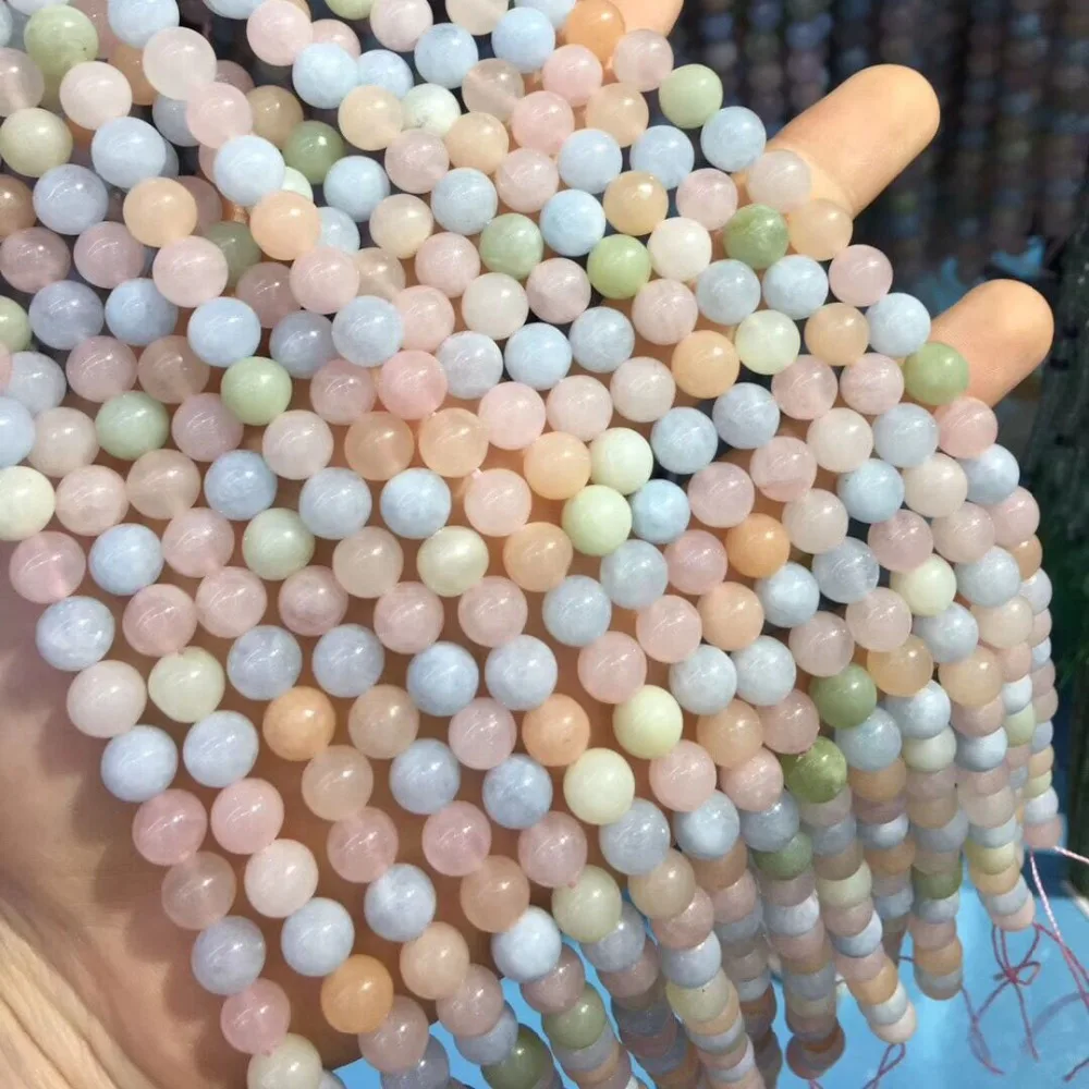 Natural Stone Beads Morgan's stone 6/8/10 Fashion Jewelry Loose Beads for Jewelry Making Necklace DIY Bracelet