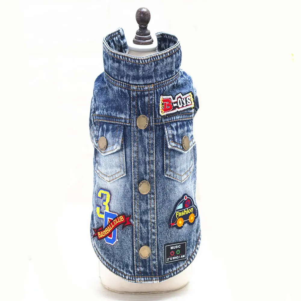 Newest denim dog jacket pet dog clothes for pet products cartoon dog jeans clothing for chihuahua
Newest denim dog jacket pet dog clothes for pet products cartoon dog jeans clothing for chihuahua
