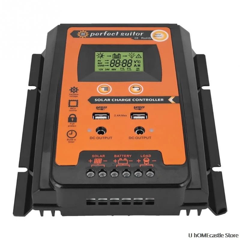Charge controller 12V 24V 30A 50A 70A MPPT Solar Charge Controller Solar Panel Battery Regulator Dual USB LCD Display
Charge controller 12V 24V 30A 50A 70A MPPT Solar Charge Controller Solar Panel Battery Regulator Dual USB LCD Display