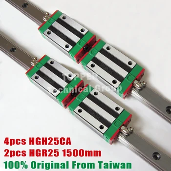 

HIWIN HGH25CA linear guide blocks with 25mm rail HGR25 1500mm for cnc set High efficiency HGH25