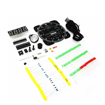Rotating DS1302 Digital LED Display Module Alarm Electronic Digital Clock LED Temperature Display DIY Kit Learning Board 5V
Rotating DS1302 Digital LED Display Module Alarm Electronic Digital Clock LED Temperature Display DIY Kit Learning Board 5V