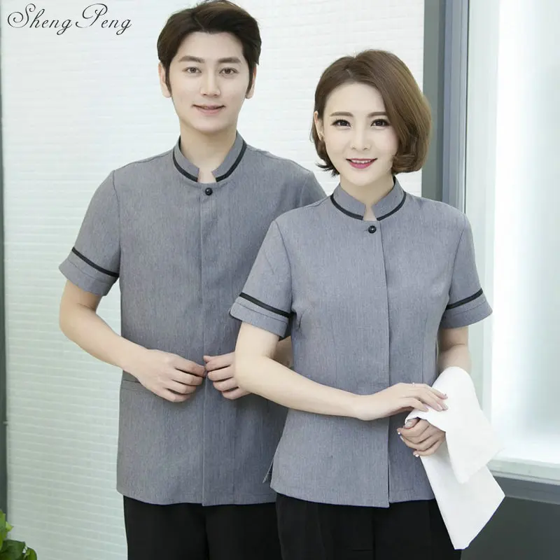 Chinese hotel clothes for waiter hotel cleaner uniform fashion restaurant waiter uniform waiter waitress uniform Q407
Chinese hotel clothes for waiter hotel cleaner uniform fashion restaurant waiter uniform waiter waitress uniform Q407