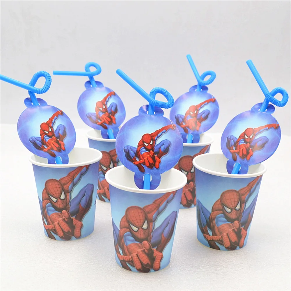 20pcs/set Cartoon Spiderman Straws/Cup Kids Happy Birthday Decoration Festival Party Supplies For Boys Party Favors
20pcs/set Cartoon Spiderman Straws/Cup Kids Happy Birthday Decoration Festival Party Supplies For Boys Party Favors