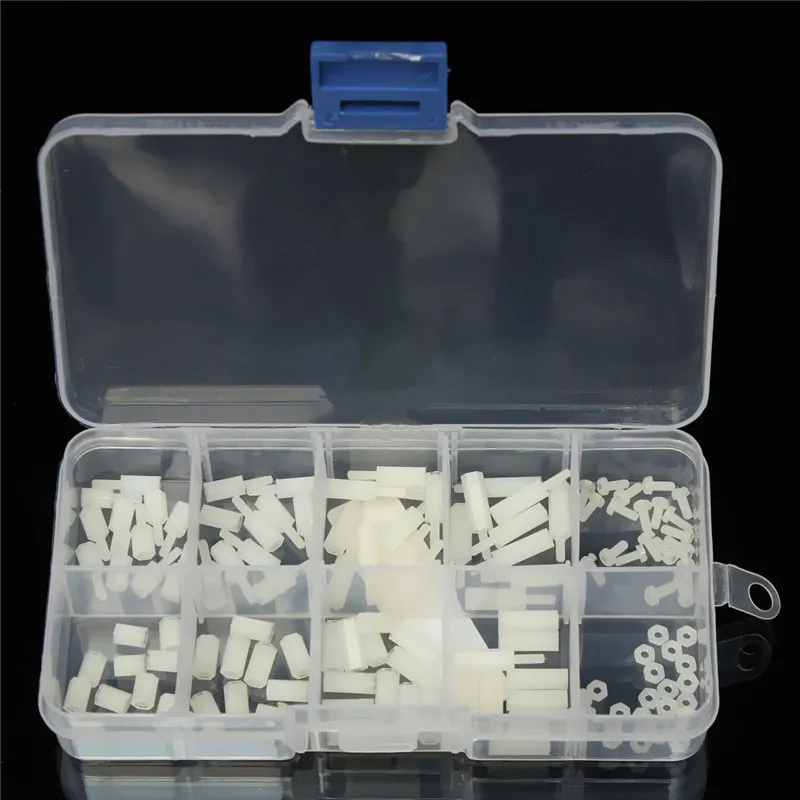 MTGATHER 120pcs/Set M2 Nylon Hex Spacers Screw Nut Assortment Kit Stand off Accessories Set Plastic Box
MTGATHER 120pcs/Set M2 Nylon Hex Spacers Screw Nut Assortment Kit Stand off Accessories Set Plastic Box