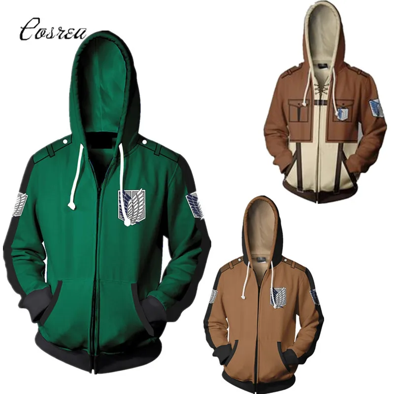 Anime Attack on Titan Cosplay Costumes Hoodie Sweatshirt Green Black Scouting Legion Hooded Jacket for Women Men Sweater Ladies
Anime Attack on Titan Cosplay Costumes Hoodie Sweatshirt Green Black Scouting Legion Hooded Jacket for Women Men Sweater Ladies