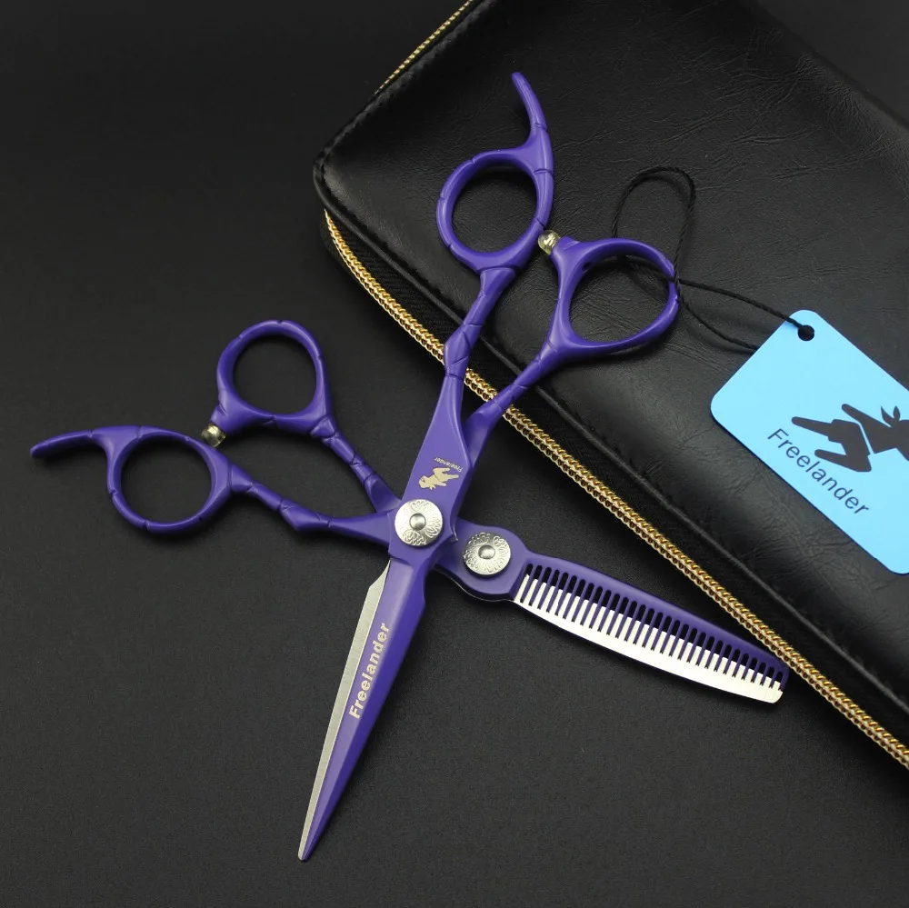 6.0 inch Freelander purple crocodile handle hairdressing scissors flat cut bangs cut teeth cut thin
6.0 inch Freelander purple crocodile handle hairdressing scissors flat cut bangs cut teeth cut thin