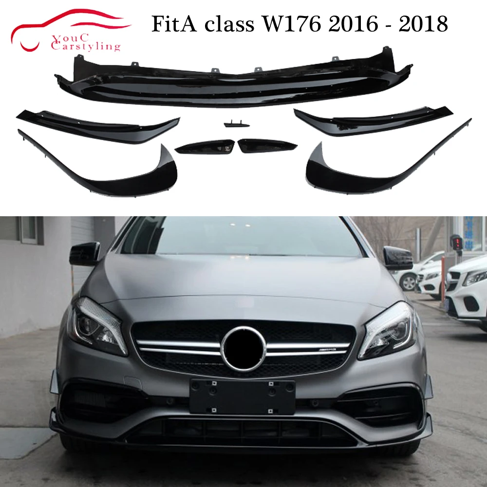 W176 Front Lip with Canards ABS Lip Spoiler Splitters for Mercedes A class W176 2016 2017 2018 A180 A200 A250 A45 AMG Package
W176 Front Lip with Canards ABS Lip Spoiler Splitters for Mercedes A class W176 2016 2017 2018 A180 A200 A250 A45 AMG Package