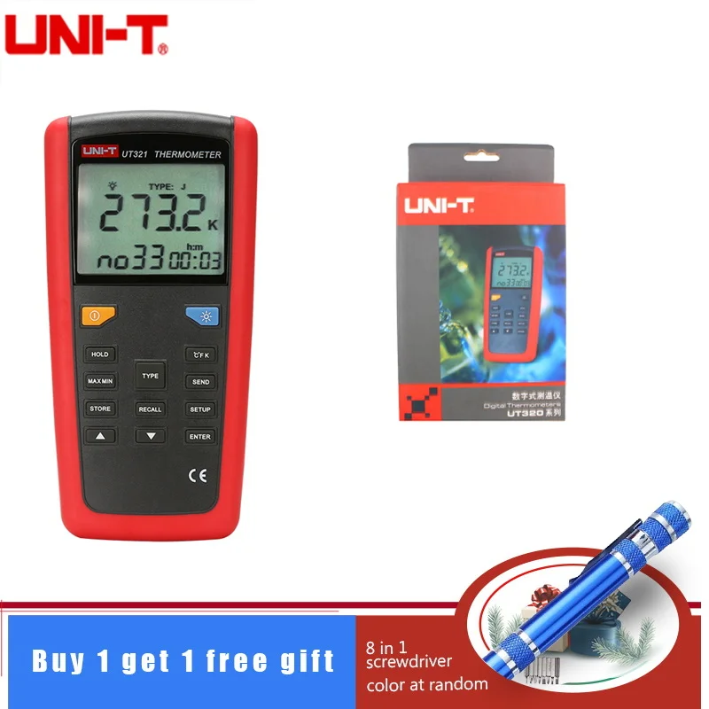 

Original UNI-T UT321/UT322/UT325 Contact Type Thermometer; Industrial Contact Thermometer/Thermocouple Thermometer with boxes