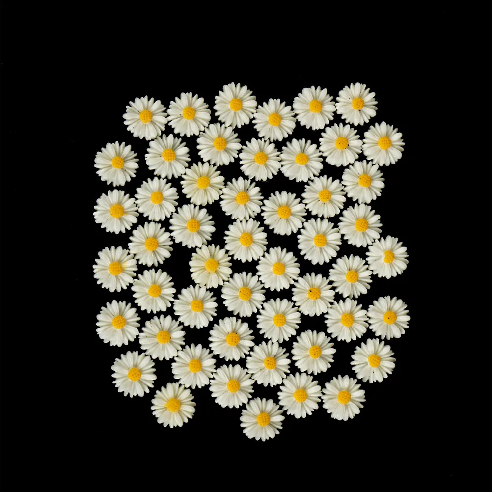50PCS Daisy Flower Flatback Resin Cabochons Scrapbook Craft 10mm DIY Embellishments Phone Decor Headwear Accessories
50PCS Daisy Flower Flatback Resin Cabochons Scrapbook Craft 10mm DIY Embellishments Phone Decor Headwear Accessories