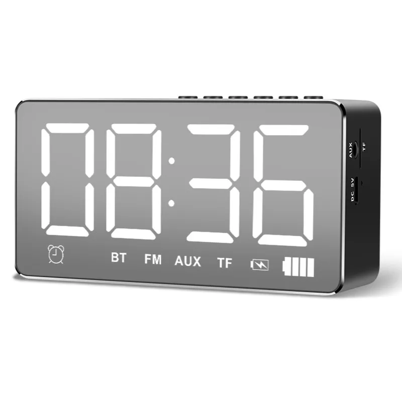 Smart Bluetooth Mirror Alarm Clock Speaker Wireless Mobile Computer Mini Home Overweight Subwoofer LED Lights
Smart Bluetooth Mirror Alarm Clock Speaker Wireless Mobile Computer Mini Home Overweight Subwoofer LED Lights