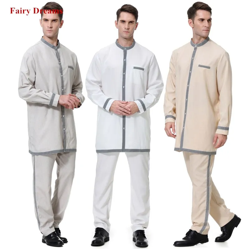 Casual Muslim Men Clothes 2 Piece Set Tops And Pants Saudi Arabia Pakistan Arabe Musulman 2019 Islamic Clothing Shirt Trousers
Casual Muslim Men Clothes 2 Piece Set Tops And Pants Saudi Arabia Pakistan Arabe Musulman 2019 Islamic Clothing Shirt Trousers