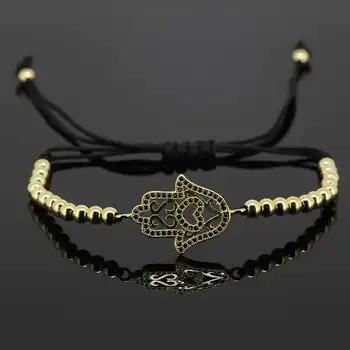 Men Bracelet 2018 Fashion Men Jewelry Christmas Gift 24K Gold Hamsa Fatima Charm 4mm Beads Braiding Macrame Pulseras Mujer
Men Bracelet 2018 Fashion Men Jewelry Christmas Gift 24K Gold Hamsa Fatima Charm 4mm Beads Braiding Macrame Pulseras Mujer