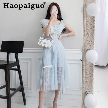 Women's Plus Size Pleated Casual White Summer Dress 2019 Mesh Patchwork Corset Elegant Dress Women Midi Robe Longue Sukienka
Women's Plus Size Pleated Casual White Summer Dress 2019 Mesh Patchwork Corset Elegant Dress Women Midi Robe Longue Sukienka