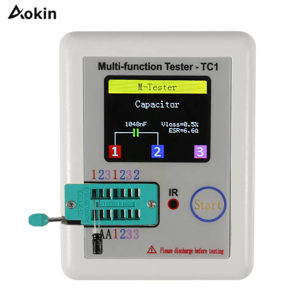 lcr Meter lcr tc1 Transistor Tester Display Multi-function 1.8 inches lcr-tc1 tft Transistor Tester Detector for Diode Triode
lcr Meter lcr tc1 Transistor Tester Display Multi-function 1.8 inches lcr-tc1 tft Transistor Tester Detector for Diode Triode