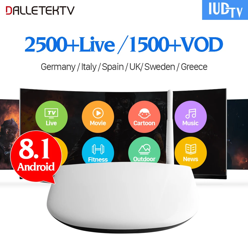 IPTV Portugal Box Android 8.1 Set Top Box With IUDTV Code IPTV Italia Portugal Turkey UK Germany Sweden Greece Spain IPTV
IPTV Portugal Box Android 8.1 Set Top Box With IUDTV Code IPTV Italia Portugal Turkey UK Germany Sweden Greece Spain IPTV
