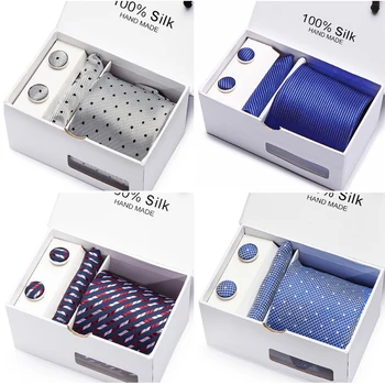 Men`s Tie 100% Silk Jacquard Woven Necktie Hanky Cufflinks Sets For Business Party wholesale group tie gift box 2 pcs/lot
Men`s Tie 100% Silk Jacquard Woven Necktie Hanky Cufflinks Sets For Business Party wholesale group tie gift box 2 pcs/lot