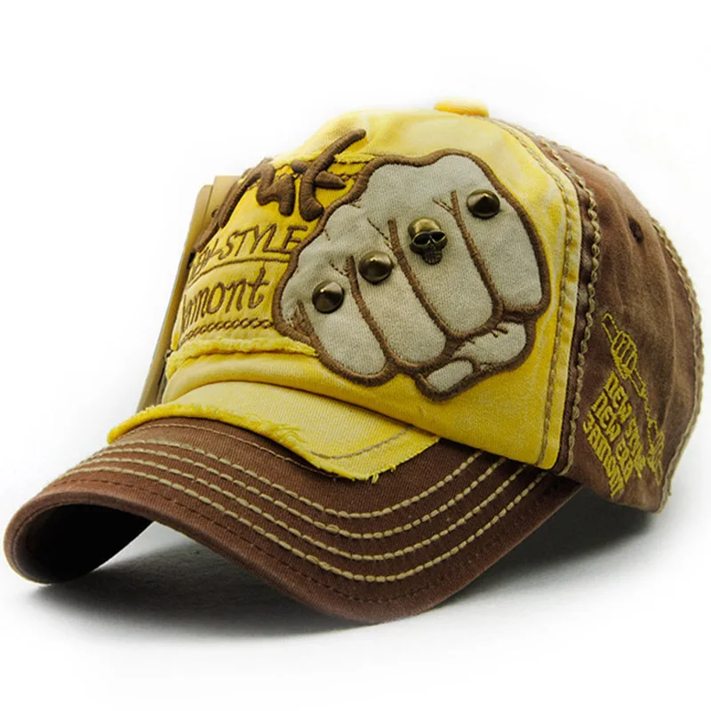 Fashion Letter Rivets Baseball Cap Women Men Fist Pattern Snapback Hat Unisex Adjustable Casual Outdoor Sport Caps CP0046 (2)