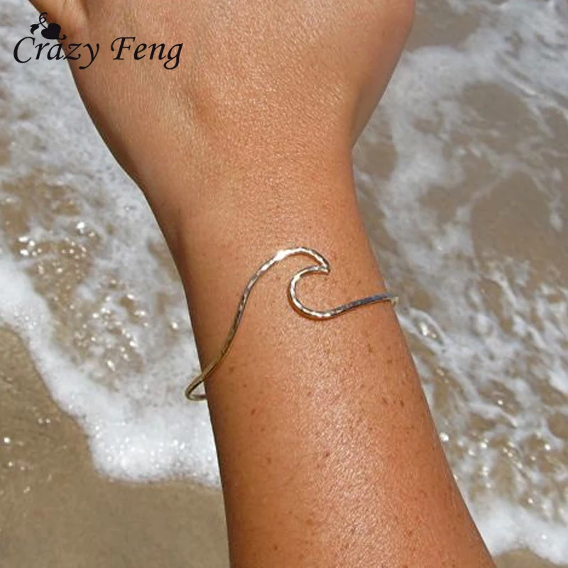 Boho Wave Bracelet Rose Gold Silve Color Sufer Sea Wave Beach Open Bracelet Delicate Jewelry Simple Bracelets Bangle Bijoux
Boho Wave Bracelet Rose Gold Silve Color Sufer Sea Wave Beach Open Bracelet Delicate Jewelry Simple Bracelets Bangle Bijoux