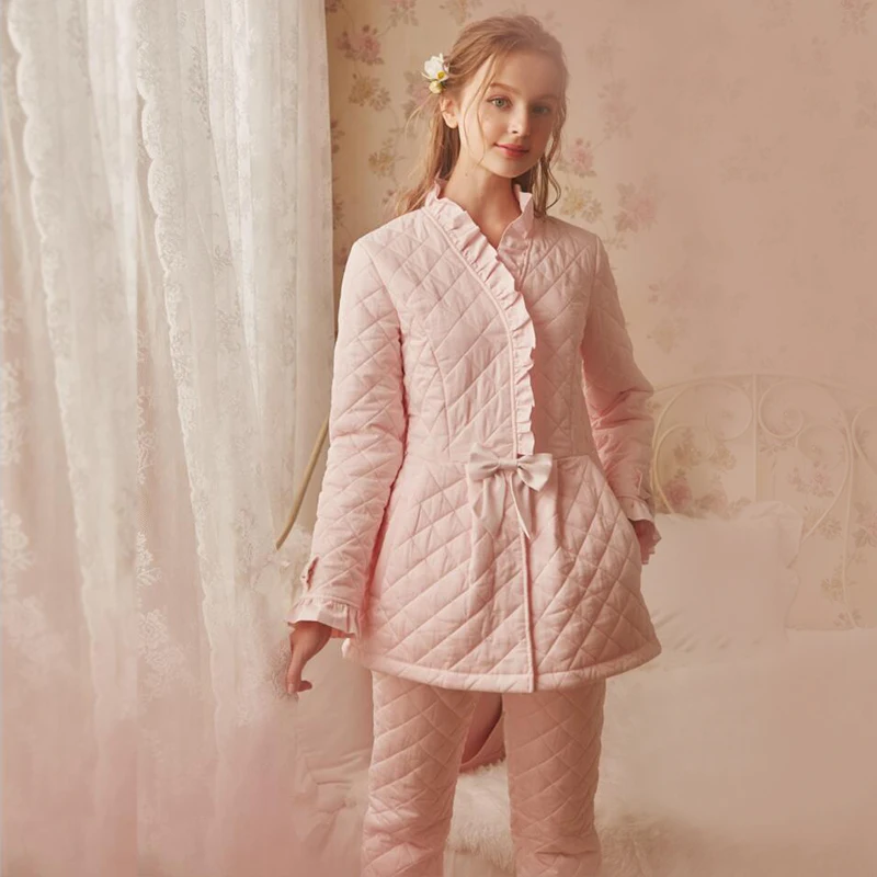 Cotton Pajamas Women Winter Sleepwear Vintage Pajama Sets Sleepwear Warm Cotton Pyjamas High Quality
Cotton Pajamas Women Winter Sleepwear Vintage Pajama Sets Sleepwear Warm Cotton Pyjamas High Quality