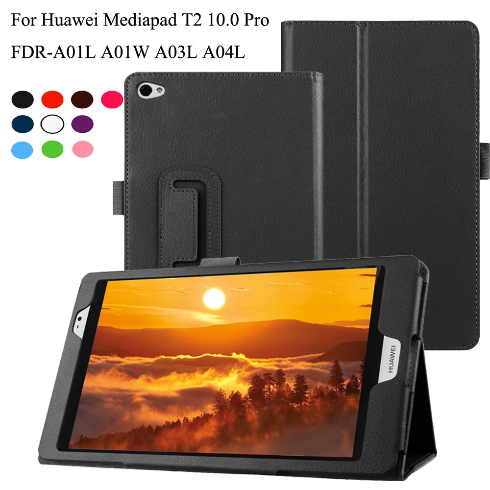 

2-Folded Funda Stand Capa For Huawei MediaPad T2 10.0 Pro 10.1 inch FDR-A01L FDR-A01W FDR-A03L FDR-A04L Slim Case Magnetic Cover