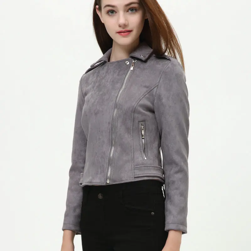 2018 New England Style Women Faux Soft Suede Leather Jackets Lady Slim fit Motorcycle Matte Coat Outerwear Pink Red Gray Coffee
2018 New England Style Women Faux Soft Suede Leather Jackets Lady Slim fit Motorcycle Matte Coat Outerwear Pink Red Gray Coffee