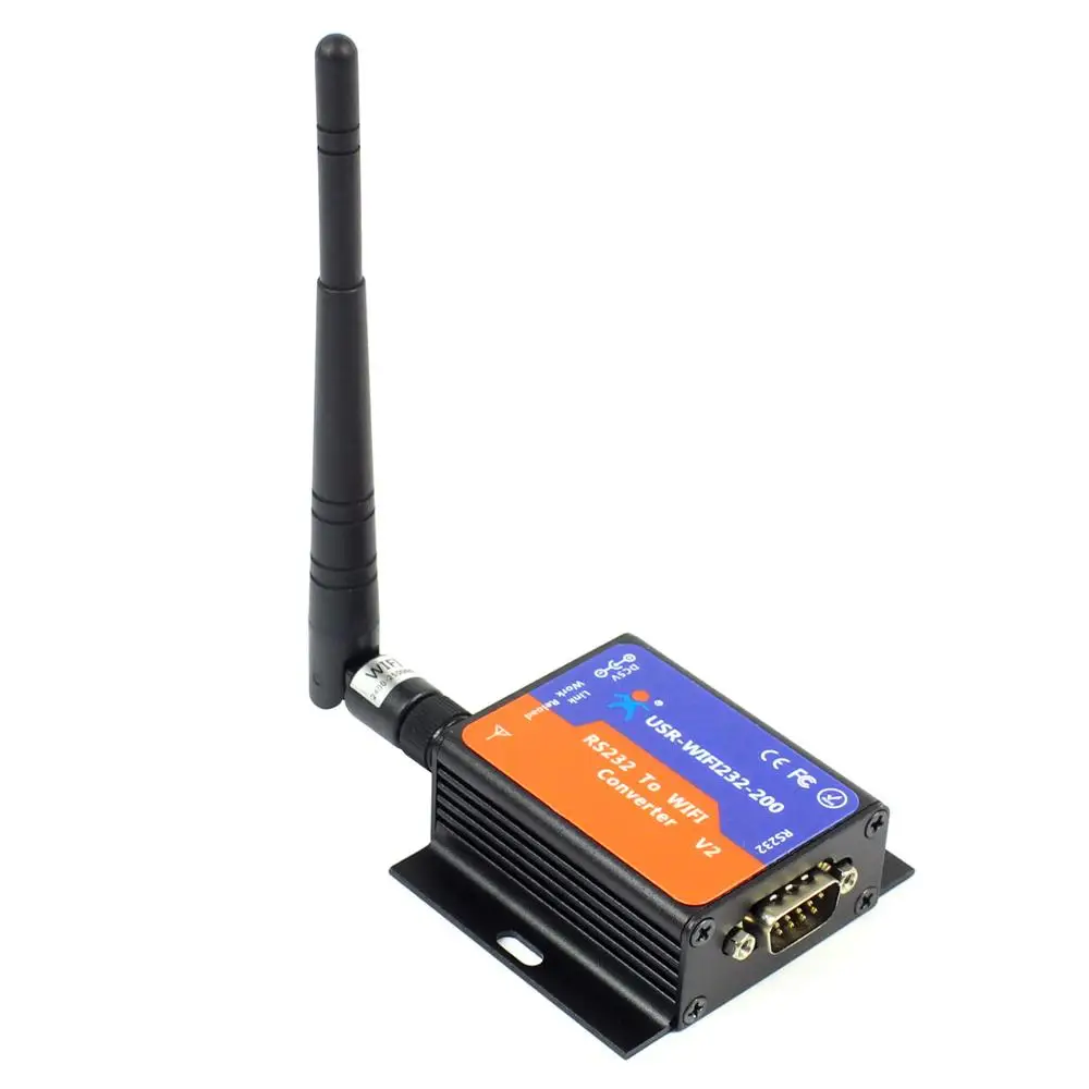 USR-WIFI232-200-V2 Data Transparent Transmission RS232 Wireless Device Server ,RS232 to WiFi Converters,TCP Server and UDP Mode
USR-WIFI232-200-V2 Data Transparent Transmission RS232 Wireless Device Server ,RS232 to WiFi Converters,TCP Server and UDP Mode