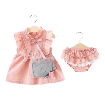 Summer Newborn Baby Girls Clothes Fashion Solid Baby Girls Dress+PP Pant+Baby Bag 3pcs Baby Clothing for 9-24month
Summer Newborn Baby Girls Clothes Fashion Solid Baby Girls Dress+PP Pant+Baby Bag 3pcs Baby Clothing for 9-24month