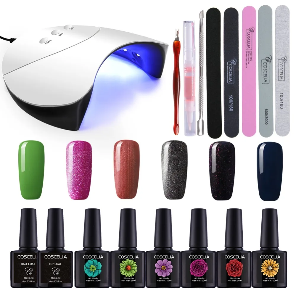 COSCELIA Gel 36W UV Lamp Dryer For Nail Art Tools Set UV Nail Gel Polish Soak Off Varnish Top And Base Coat 80 Colors Can Choose
COSCELIA Gel 36W UV Lamp Dryer For Nail Art Tools Set UV Nail Gel Polish Soak Off Varnish Top And Base Coat 80 Colors Can Choose