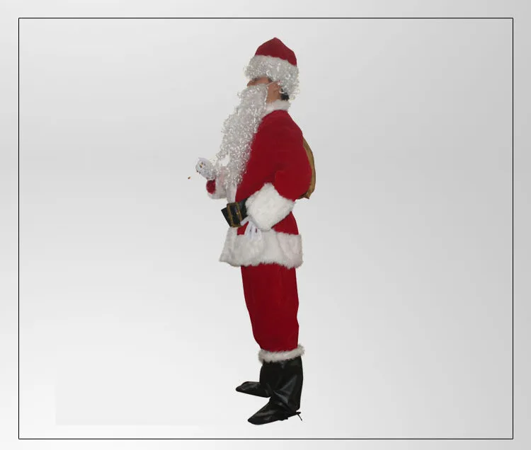 Cosplay&ware 10pcsset Deluxe Santa Claus Costume A Full Set Christmas Costumes Velvet Cosplay Luxury Suit 17 Cosplay&ware 10pcsset Deluxe Santa Claus Costume A Full Set Christmas Costumes Velvet Cosplay Luxury Suit -Cosplayware Store