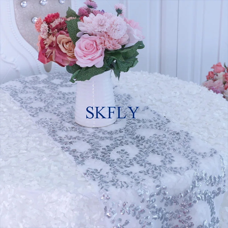 RU022B gorgeous custom made 2019 Elegant new pattern wedding floral rose gold silver sequin table runner
RU022B gorgeous custom made 2019 Elegant new pattern wedding floral rose gold silver sequin table runner