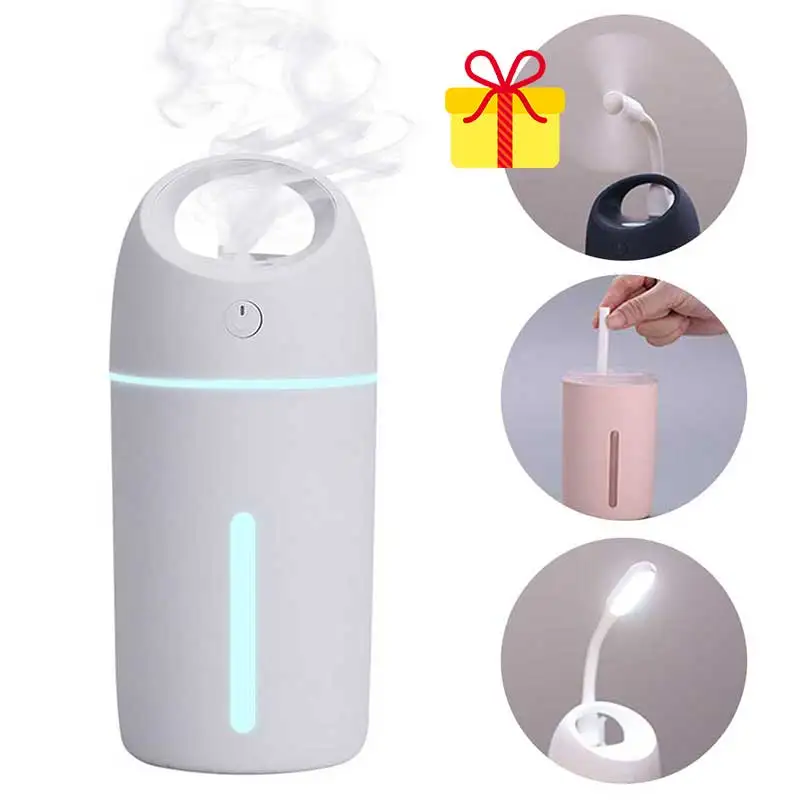 3-In-1 Air Humidifier Rechargeable Built-in Battery Mini Ultrasonic Aroma Humidifier Diffuser With LED Light Fan For Home Car
3-In-1 Air Humidifier Rechargeable Built-in Battery Mini Ultrasonic Aroma Humidifier Diffuser With LED Light Fan For Home Car