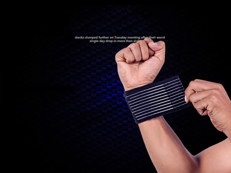 1 piece Elastic Sport Bandage Wristband hand Gym Support wrist brace Wrap Tennis Cotton Weat band Fitness Powerlifting (7)