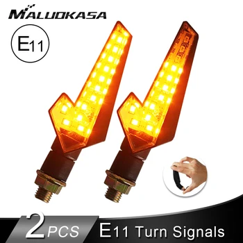 2PCS Motorcycle Turn Signals E11 Flowing Water Blinker 12LED Flashing Light Built Relay Bendable Tail Stop Signal for Honda
2PCS Motorcycle Turn Signals E11 Flowing Water Blinker 12LED Flashing Light Built Relay Bendable Tail Stop Signal for Honda