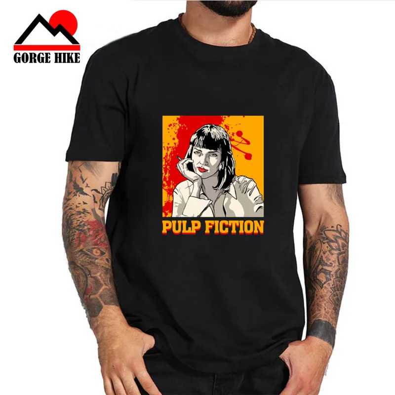 Classic Movie Uma Thurman Pulp Fiction T shirt I Said Goddamn MIA WALLACE Tees Summer Male 100% Cotton Quentin Tarantino Killer
Classic Movie Uma Thurman Pulp Fiction T shirt I Said Goddamn MIA WALLACE Tees Summer Male 100% Cotton Quentin Tarantino Killer