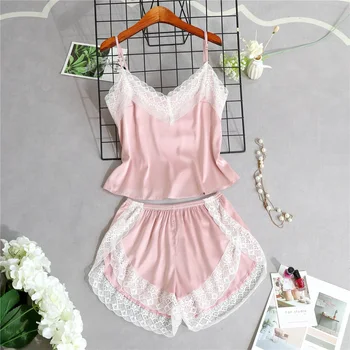 XXL Pyjama Set Femme Silk Sexy Lace Ladies Pyjamas Women Women Clothing Sleepwear Nightwear V-neck Lingerie gown nighty + robe
XXL Pyjama Set Femme Silk Sexy Lace Ladies Pyjamas Women Women Clothing Sleepwear Nightwear V-neck Lingerie gown nighty + robe