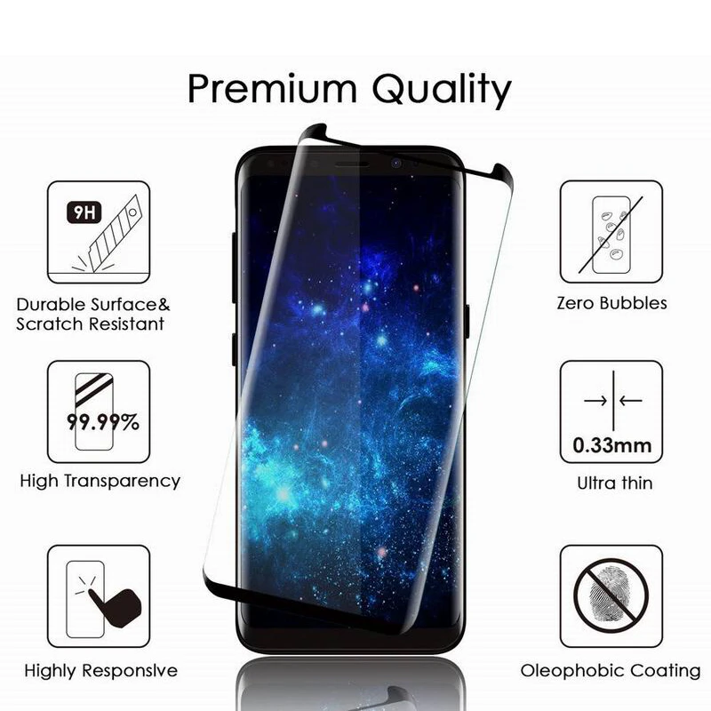 9H Tempered Glass Case For Samsung Galaxy S9 S9Plus 3D Curved Full Edge Screen Protector Film Front Cover For Samsung S8 S8Plus
9H Tempered Glass Case For Samsung Galaxy S9 S9Plus 3D Curved Full Edge Screen Protector Film Front Cover For Samsung S8 S8Plus