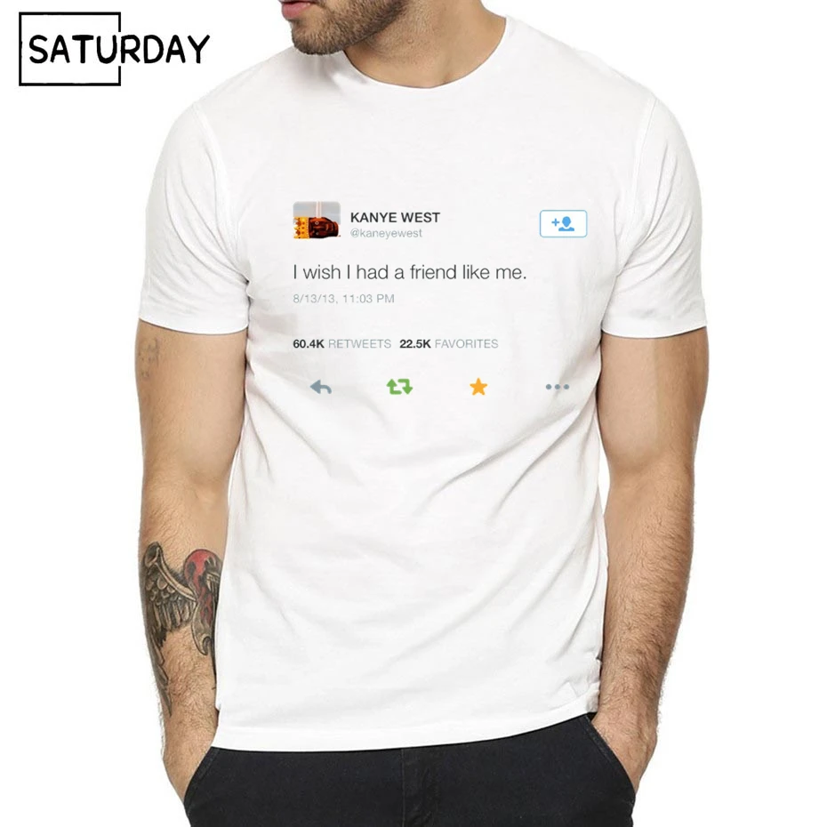 Men i Wish I Had A Friend Like Me Design Funny T-shirts Women Harajuku Streetwear Hip Hop Swag T Shirt Unisex Christmas Clothes
Men i Wish I Had A Friend Like Me Design Funny T-shirts Women Harajuku Streetwear Hip Hop Swag T Shirt Unisex Christmas Clothes