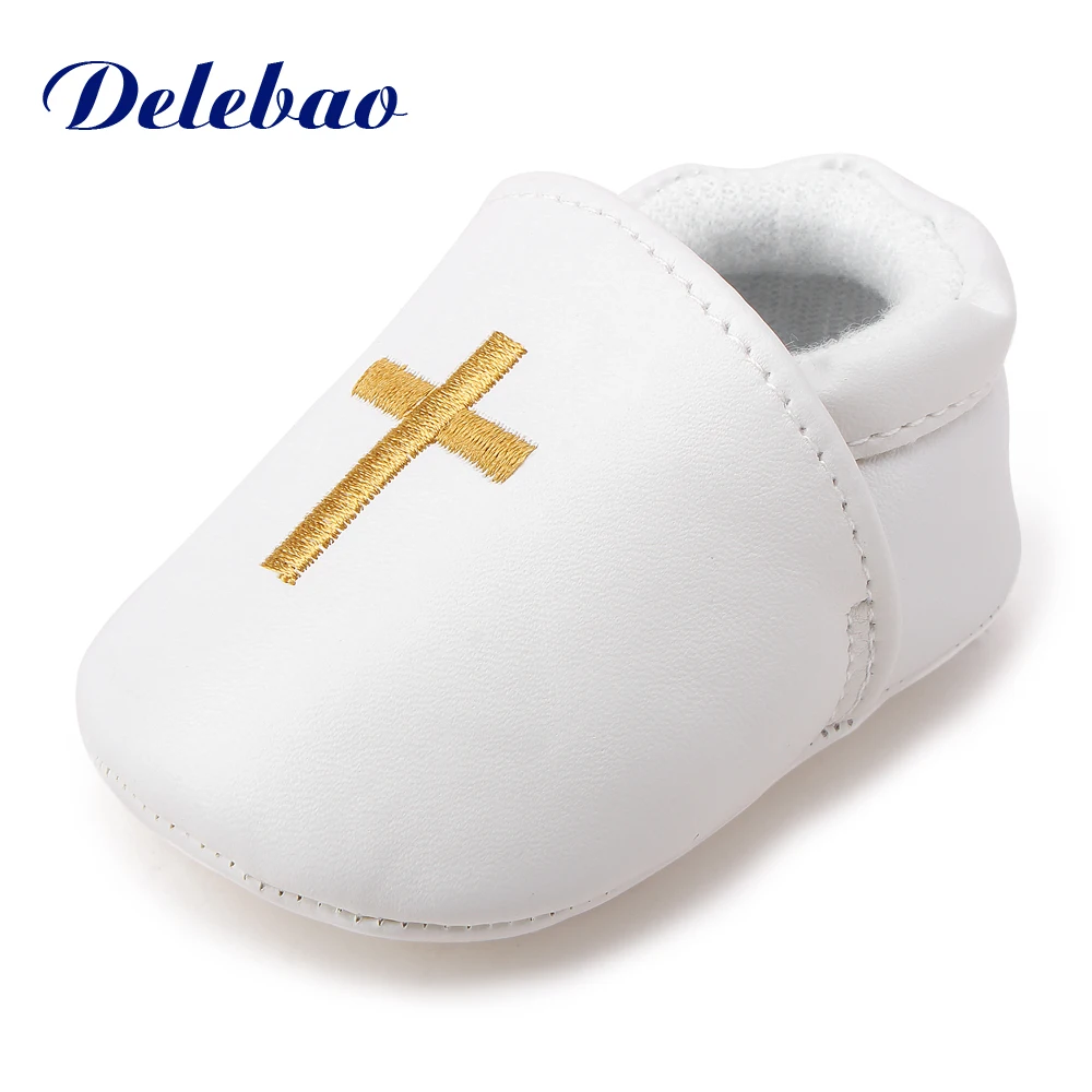 Delebao White Christening Baptism Golden Cross Infant Toddlers Baby Boy & Girl Slip-on Soft Sole Shoes Only Shipped To US
Delebao White Christening Baptism Golden Cross Infant Toddlers Baby Boy & Girl Slip-on Soft Sole Shoes Only Shipped To US